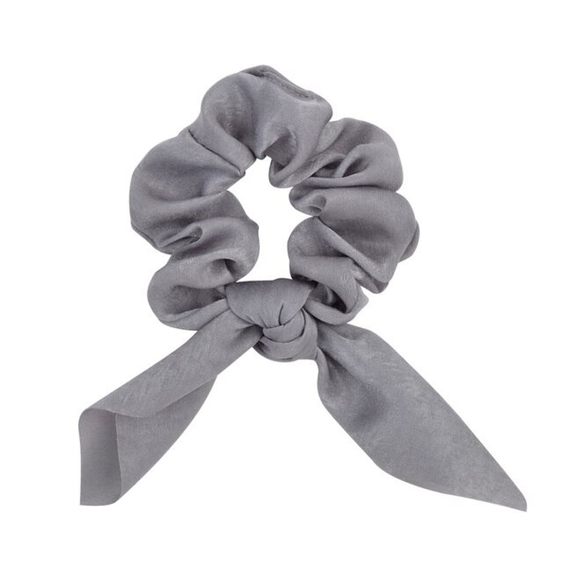 New Chiffon Bowknot Silk Hair Scrunchies Women Pearl Ponytail Holder Hair Ties Hair Rope Rubber Bands Headwear Hair Accessories